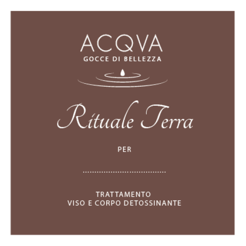 Rituale terra Acqva Gocce di Bellezza